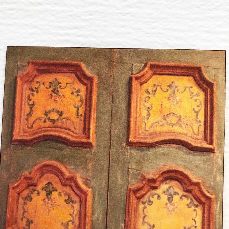 Miniature PAPER Reproduction 1720 Italian Green and Gold - Etsy