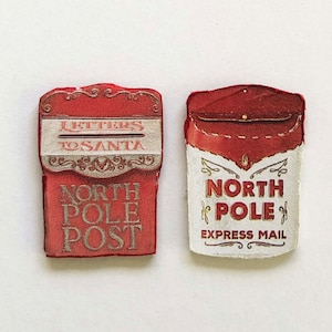 Miniatuurbrieven aan de kerstman of Noordpool Express Mail nepbrievenbussen Schaal 1/12 papieren rekwisieten voor poppenhuis