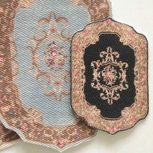 Miniature Elegant Shaped Rug in Choice of Colors and Sizes to Fit Most Scales image 3