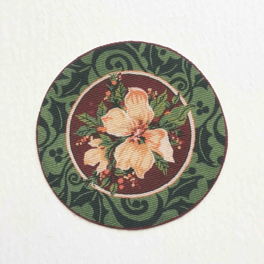 Miniature Round Rug Christmas Magnolia in Several Sizes - Etsy