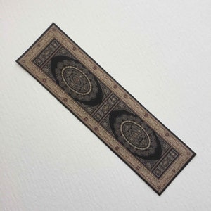 Miniature Carpet Runner Black and Beige in Several Sizes
