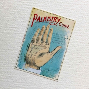 Miniature  Vintage Palmistry Guide Poster | The Tell Tale Hand |in Your Choice of Sizes