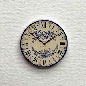 Miniature French Style Faux Clock 1/24 and 1/12 Scale for Dollhouse