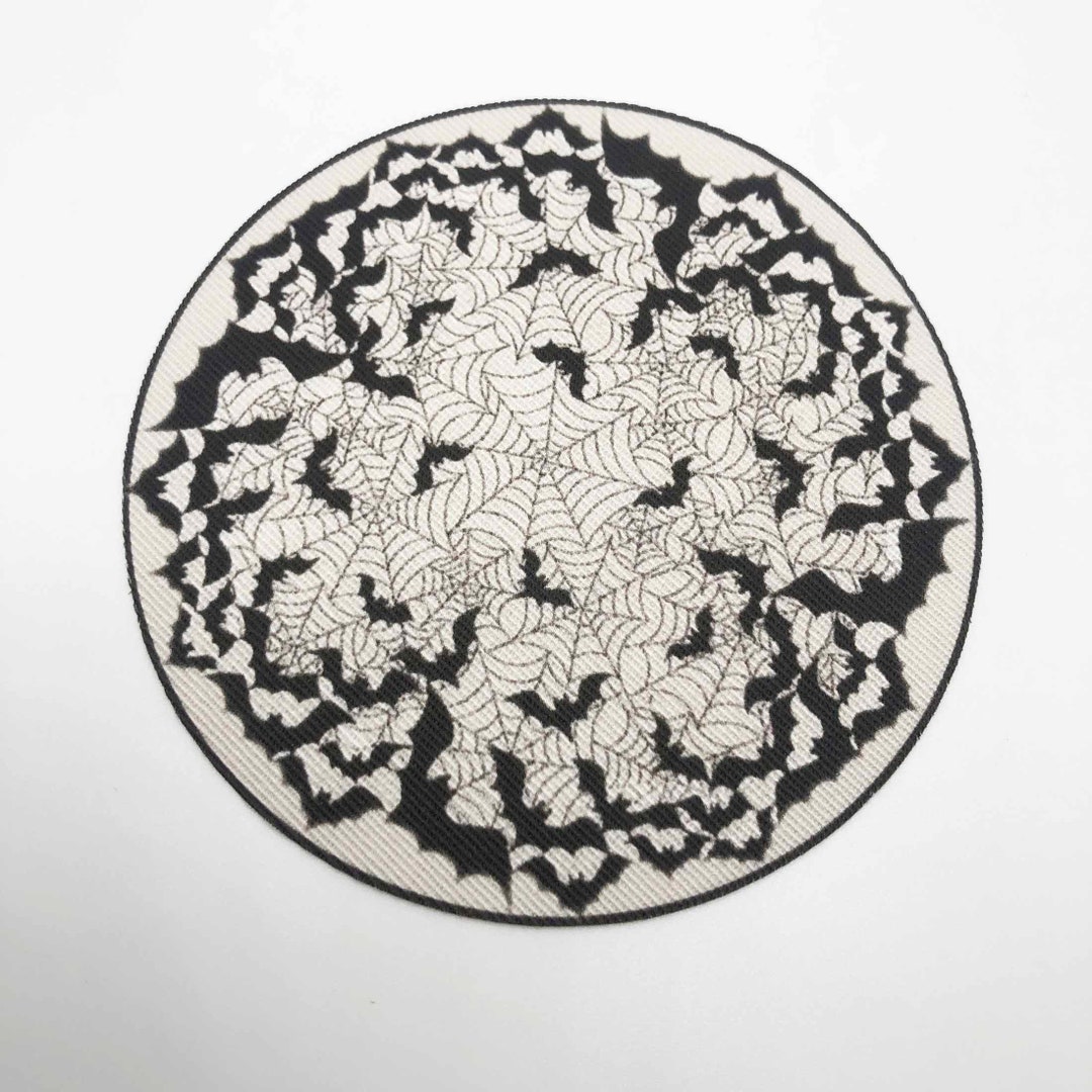 Bats and Spider Webs on a Round Miniature Rug in Several Scale Sizes - Etsy