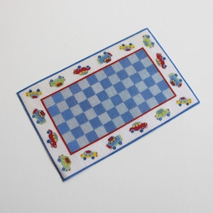 Miniature Dollhouse Rug Car Pattern for 1:12 Scale Childs Room