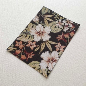 Miniature Rug Tropical Retro Style Hibiscus Flowers Dollhouse Half Scale or Playscale