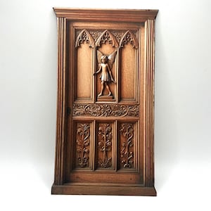 Tudor Door with Fairy Wood Look PAPER Miniature