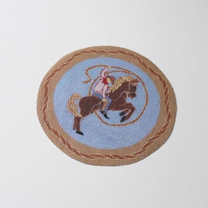 1:12 Miniatur Buckaroo Cowboy Puppenhaus Runder Teppich in Halber Größe oder 1:12 Maßstab