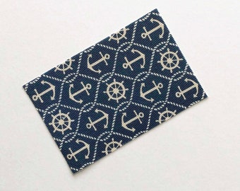 Miniature Nautical Rug Blue and White Anchor and Rope Design in 1/24 1/12 and 1/6 Sizes