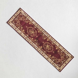 Miniature Traditional Carpet Runner in Red and in several Scale Sizes