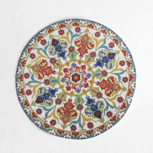Colorful Round Rug in Miniature Sizes for 1/24, 1/12, 1/6 Scales