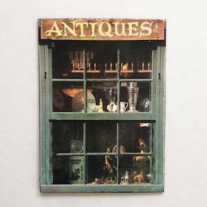 Antique Shop Faux Miniature PAPER Window