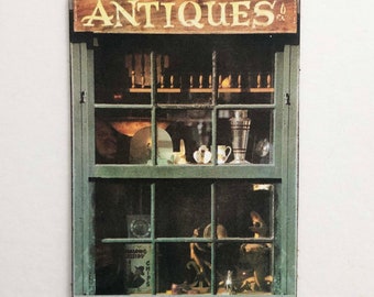 Antique Shop Faux Miniature PAPER Window