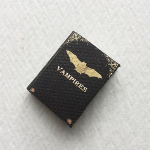 Vampires Book Antique Leather Bound Look in 1:12 Scale Miniature