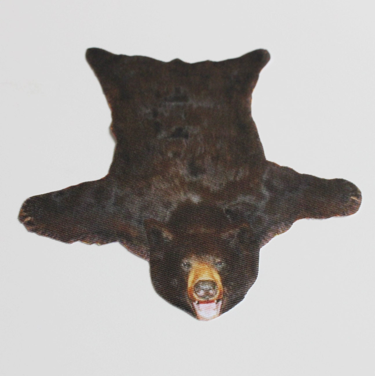 Dollhouse Miniature BearskinLook Rug in One Twelfth Scale Etsy