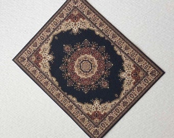 Miniature Rug With Medallion Design in Several Sizes and Scales