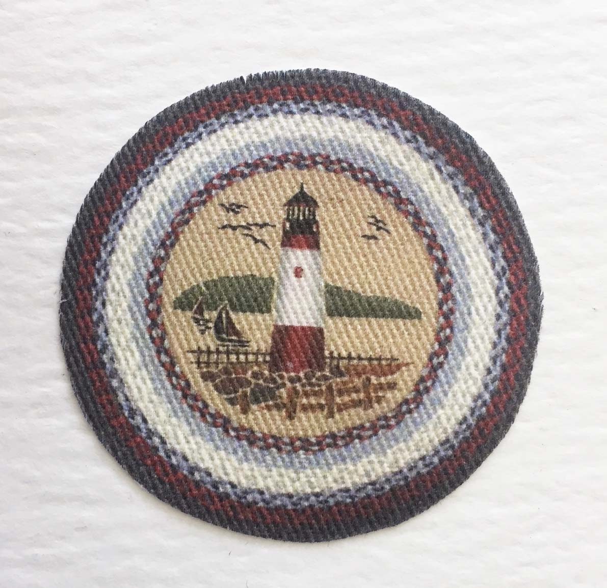 Miniature Lighthouse Rug: Braided Nautical Decor, 1/24 - 1/6 Scale - Etsy