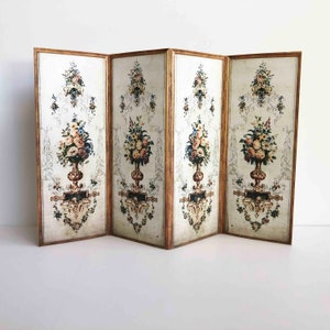Shabby French PAPER  Miniature French Dressing Screen Room Divider in 1/24 or 1/12 Scale