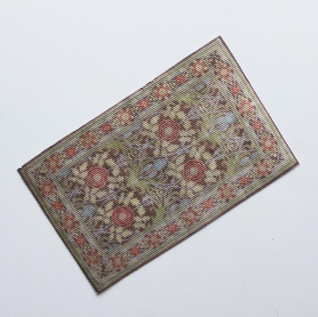 Miniature Rug Print Miniature Rug Arts and Crafts Wm Morris Style - Etsy