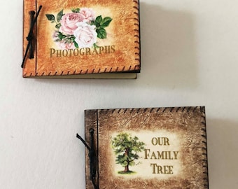 Miniature Photo Album, 1:12 Scale Dollhouse Accessories