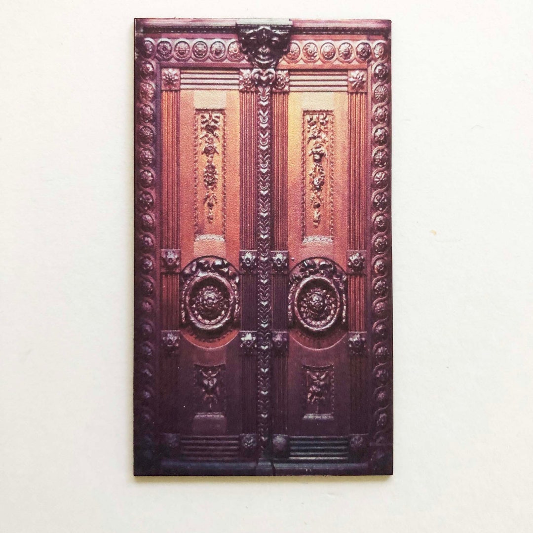 Miniature PAPER Reproduction of an Ornately Carved Wood Faux Double ...