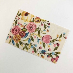 Colorful Miniature  Floral Fabric Rug in Several Scale Sizes