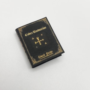 Miniature Book Codex Umbrarum in 1:12 Scale for  Dollhouse Witches and Sorcerers
