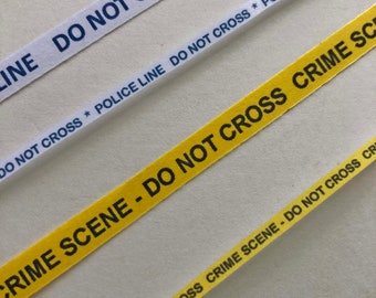 Police Placemats Set of 4 Police Line Do Not Pass Crime Scene