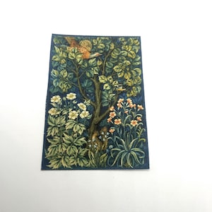 Miniature Reproduction Wm Morris 1916 Tapestry with Pheasant and Squirrel