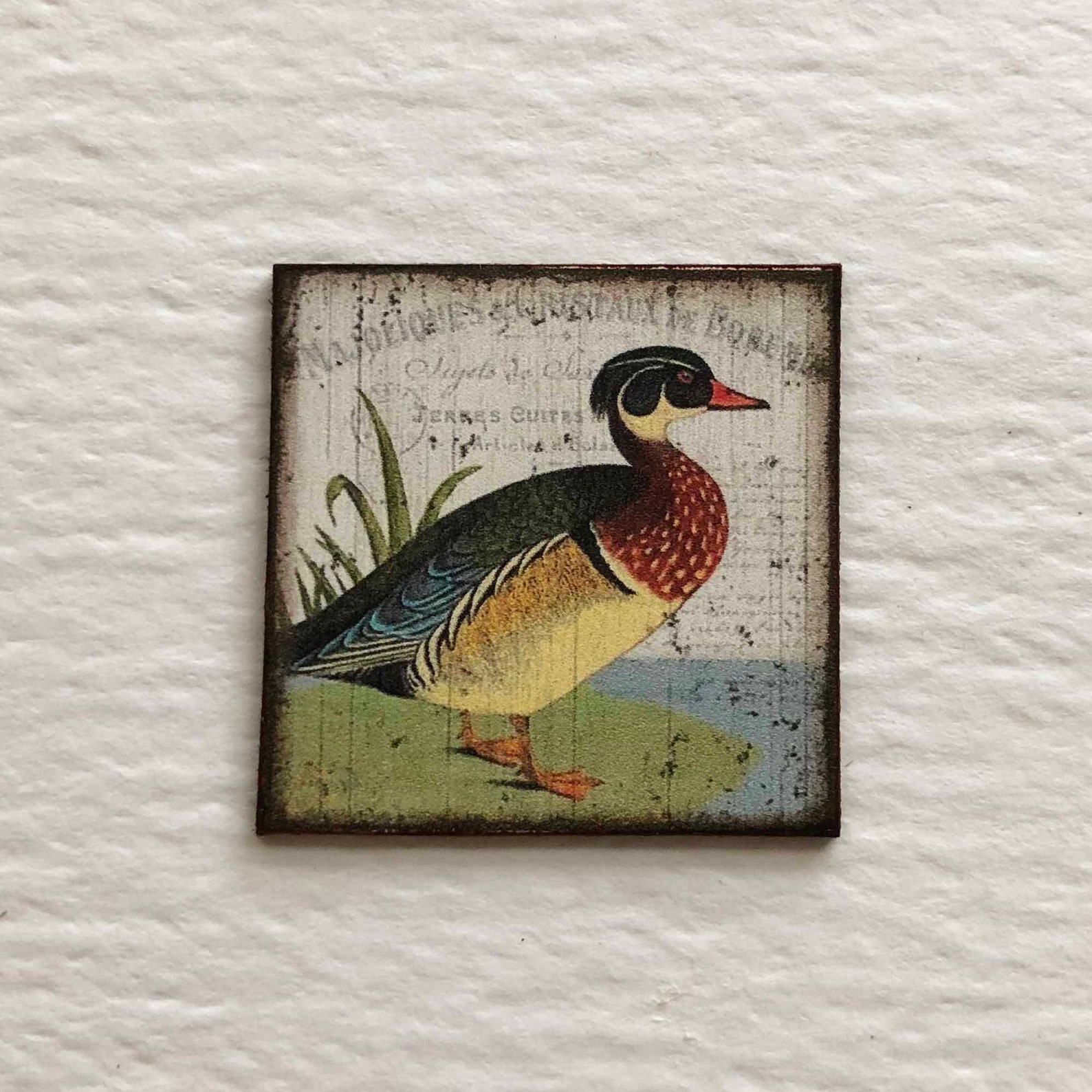 Dollhouse Miniature Wood Duck Wall Art for Cabin or Country Etsy