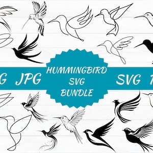 Hummingbird SVG, Bird Svg, Flying Bird Svg, Hummingbird Cricut, Bird Clip Art, Hummingbird Clipart, Cut Files for Cricut, Bird Silhouette