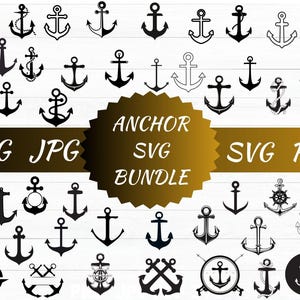 Anker SVG-Bundle, Anker PNG-Bundle, Anker Clipart, Anker SVG-Schnittdateien Cricut, Anker-Seil-Svg, Rad-Svg, Boot-Anker-Svg, Boot svg