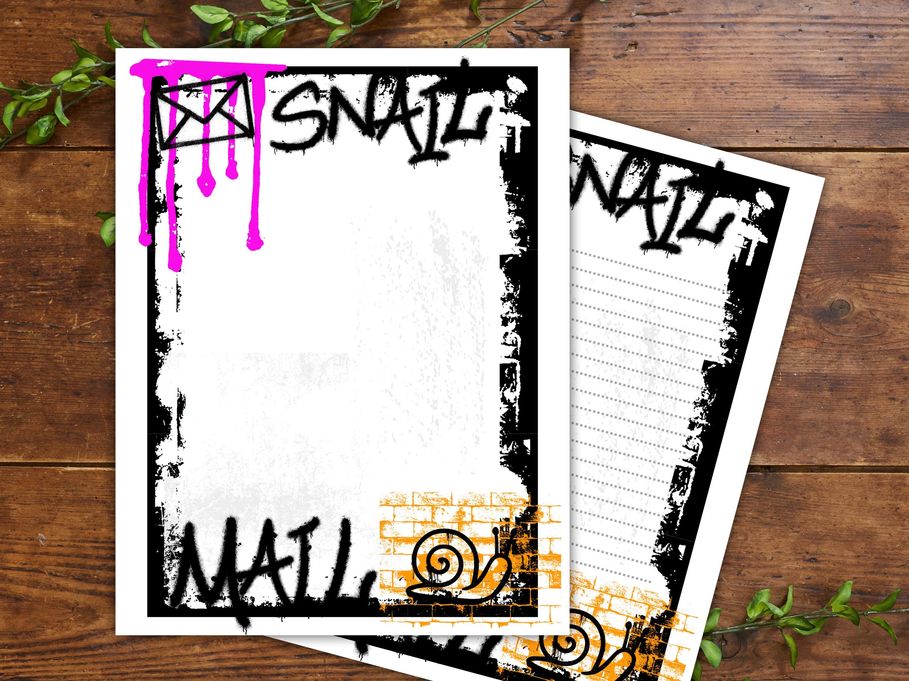 Punk Note Paper Punk Graffiti Stationery: Urban Art Printable Paper (digital Download ...