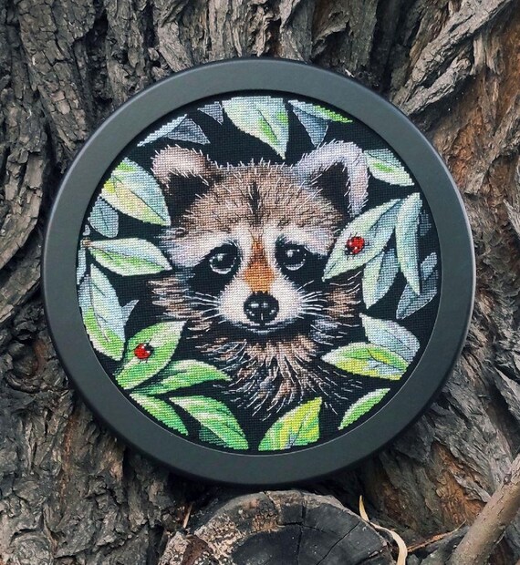 Raccoon. Cross Stitch Pattern Pdf. Raccoon Xstitch Chart. Digital