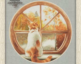 Cozy autumn. Cross Stitch Pattern: NadGavr Design (PDF Pattern) 1223