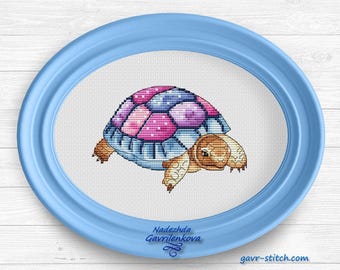 Space Turtle. Cross Stitch Pattern: NadGavr Design (PDF Pattern) 1174