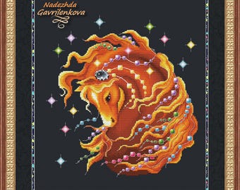 Queen of the Steppe Horse Cross Stitch Pattern: NadGavr Design (PDF Pattern) 1215