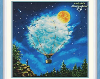 Magical journey. Cross Stitch Pattern pdf. Landscape xstitch chart. Digital. Saga. NadGavr 1143