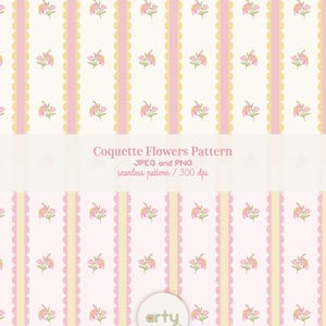 Continuous Floral Pattern, Flower Background, Seamless Spring Summer Floral File, Digital Floral Pattern, Seamless Floral Design Vintage