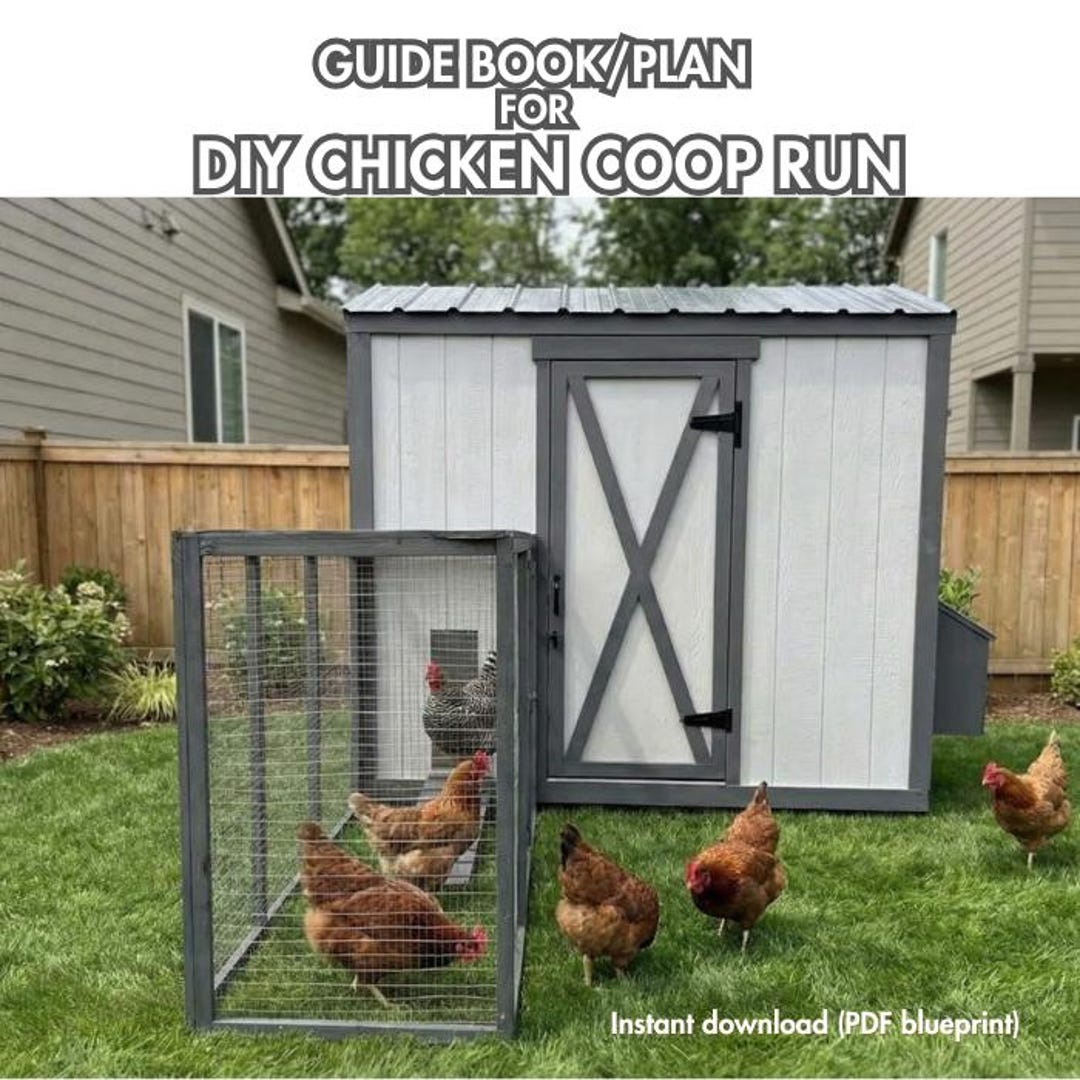 DIY Chicken Coop Run Plan: Backyard Shed Coop Blueprint (PDF) - Etsy