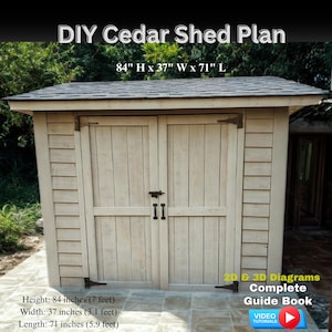 Small Cedar Shed Building Plans - Storage shed build plans, Workshop Shed Plans Blueprints, Garden outdoor tools shed plans, bike shed plans