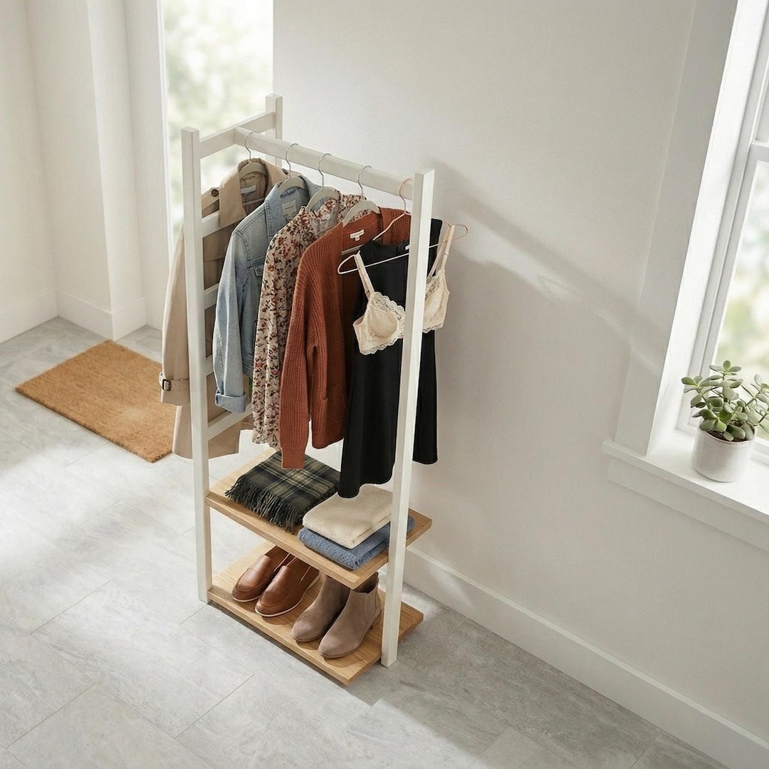 DIY Closet Rack Plan With Shoe Shelves and Hanging Rail Digital PDF - Etsy