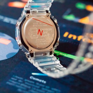 Rainbow G Style Watch | Hand-painted clear strap, Unisex rainbow image 4