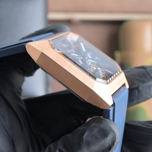 Men's Automatic Skeleton Watch – Octagonal Case, Silicone Strap, Mechanical Movement image 2
