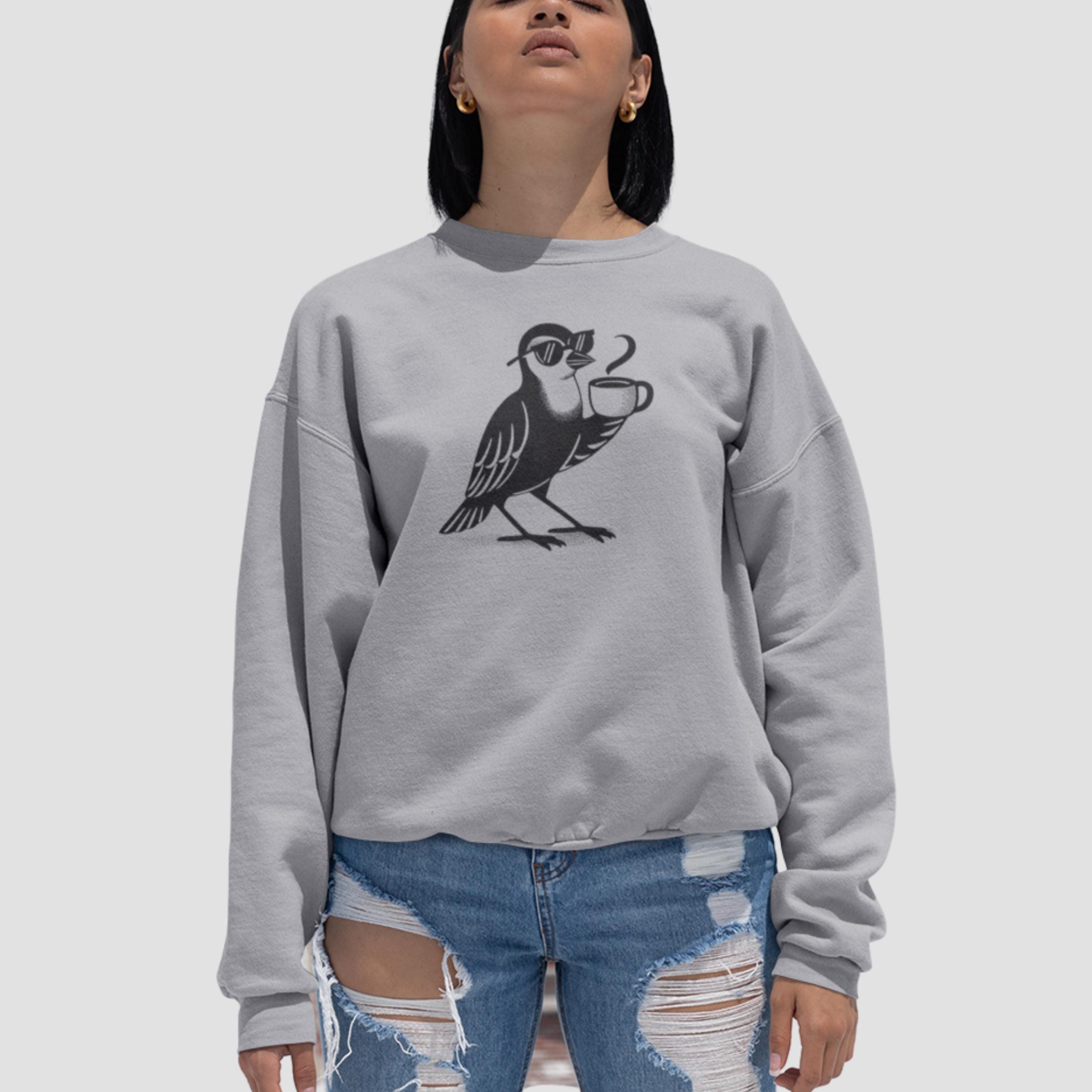 Espionage sur Tous Imprimé Oiseau Polo pour Hommes Blanc/Marine / Bleu