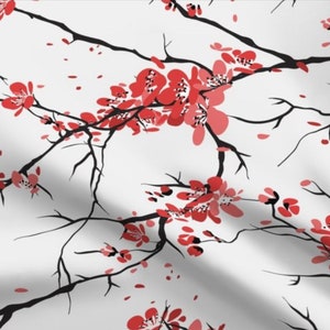 SALE by the yard Cherry Blossom- Home decor fabric