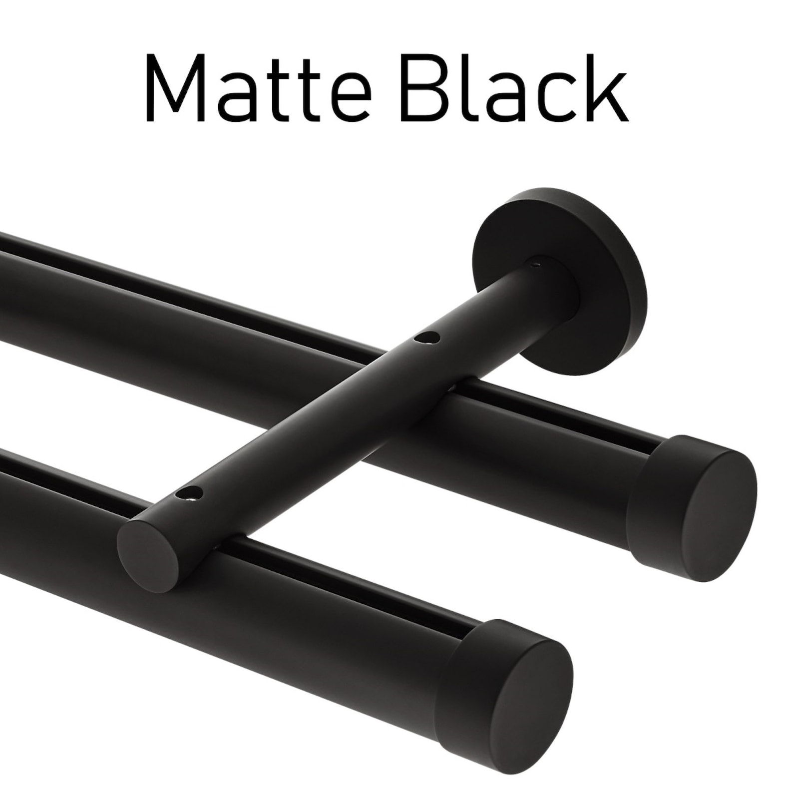 Aria® Traverse Double Curtain Rod 1 3/8 Inch Diameter, Various Colors