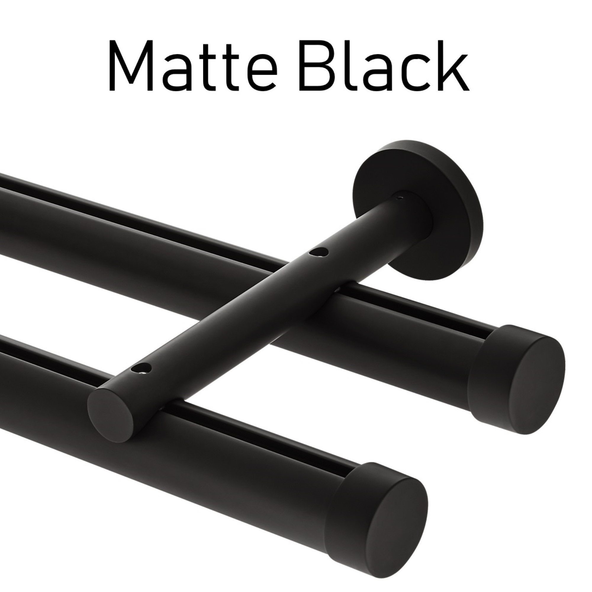 Double Traverse Curtain Rod Aria® Traverse Double Curtain Rod 1 3/8 Inch Diameter, Various Colors
