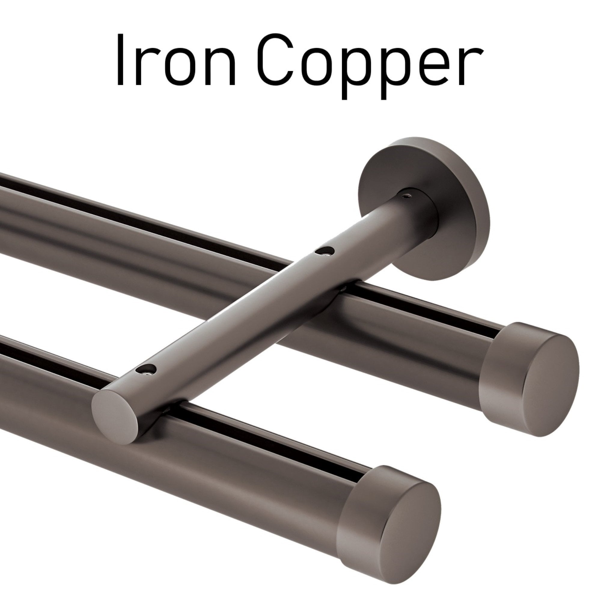 Double Traverse Curtain Rod Aria® Traverse Double Curtain Rod 1 3/8 Inch Diameter, Various Colors