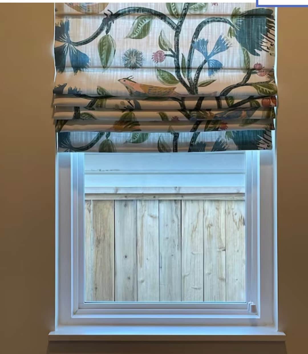 Faux Roman Shade, Cordless Roman Shade, Flat Roman Shade, Relaxed Roman